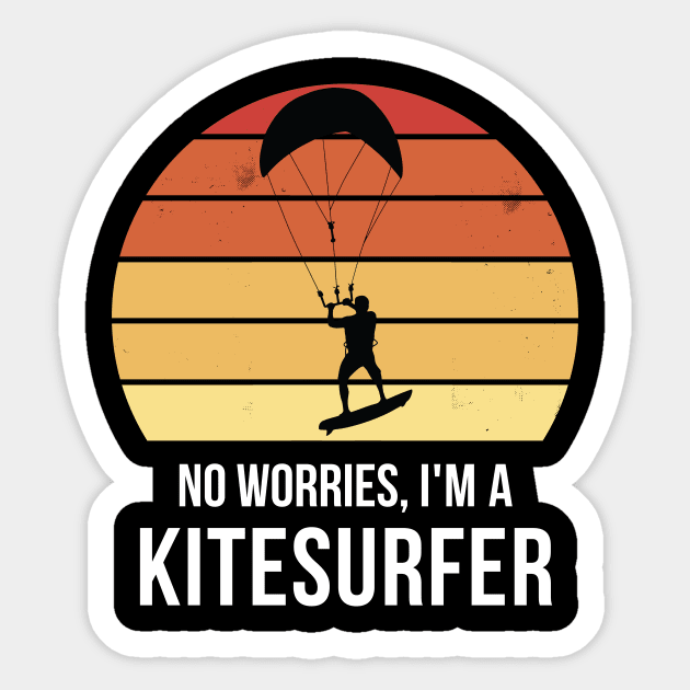 No worries i'm a kitesurfer Sticker by QuentinD